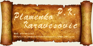 Plamenko Karavesović vizit kartica